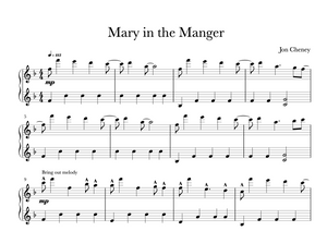 mary in the manger jon cheney piano sheet music mary did you know away in the manger