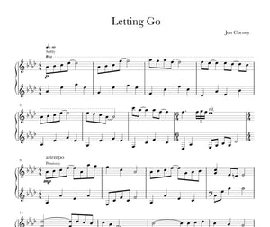letting go piano solo sheet music jon cheney