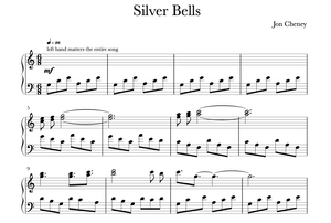 silver bells jon cheney piano christmas piano sheet music