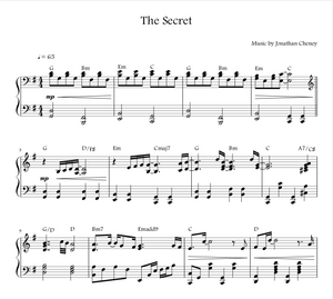 Preview of The Secret from Self Titled solo piano book by Jon Cheney