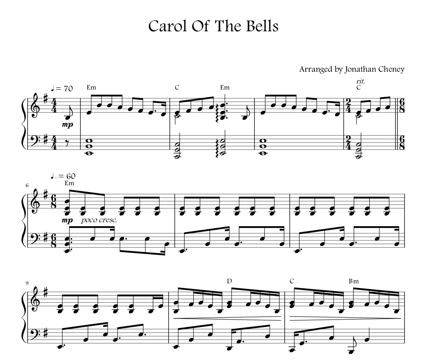 Carol of the Bells (PDF) - Advanced – Jon Cheney Piano carol-of-the-bells-pdf-advanced-jon-cheney-piano