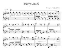Load image into Gallery viewer, Sheet music preview for Mary&#39;s Lullaby piano by Jon Cheney