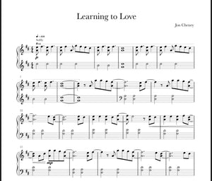learning to love sheet music
