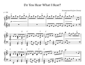 Sheet music preview for Do You Hear What I Hear piano by Jon Cheney