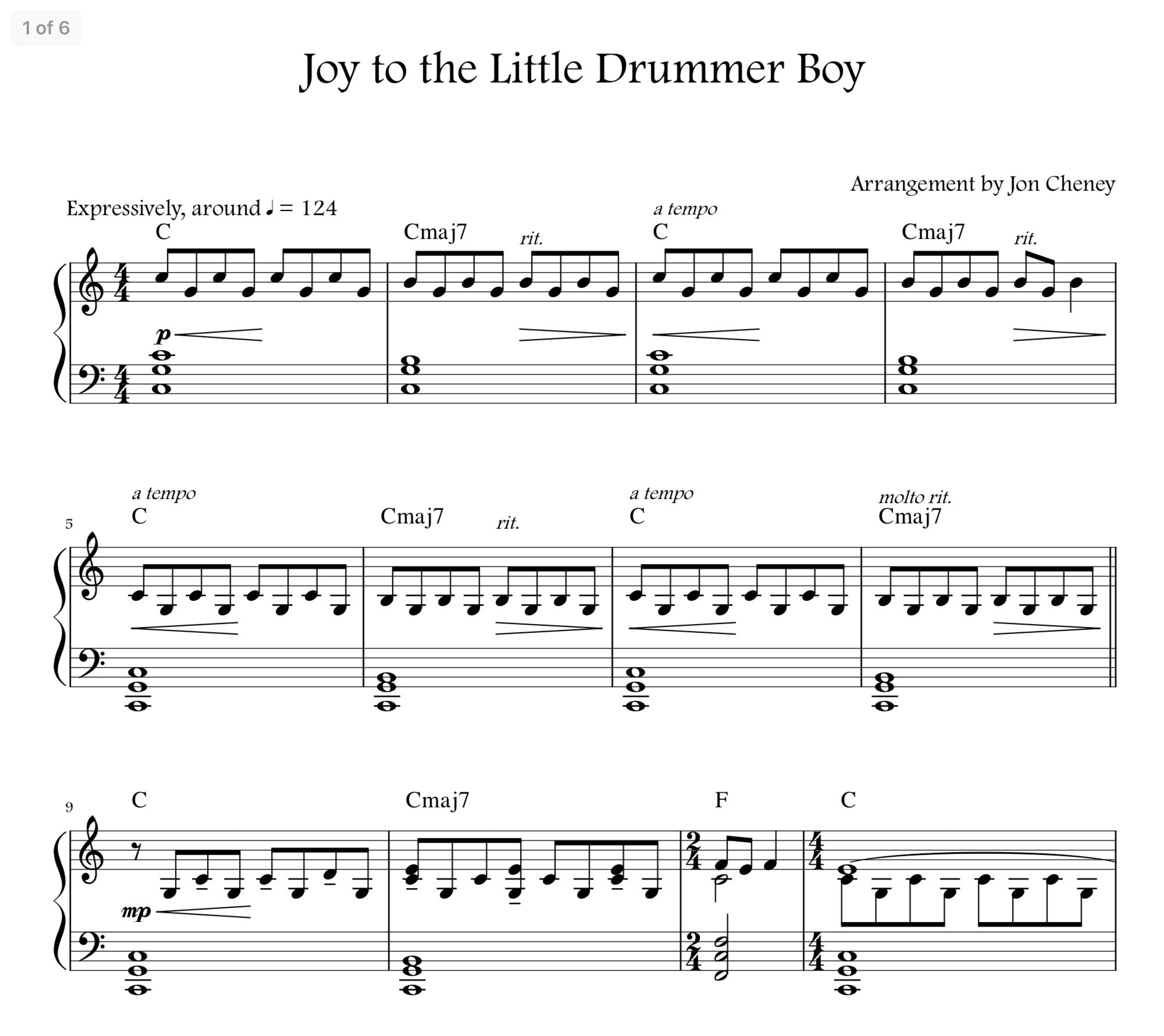 Joy to the Little Drummer Boy (PDFJoy to the Little Drummer Boy (PDF  